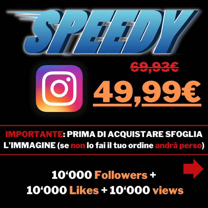 PACCHETTO SPEEDY - OFFERTA TEMPORANEA