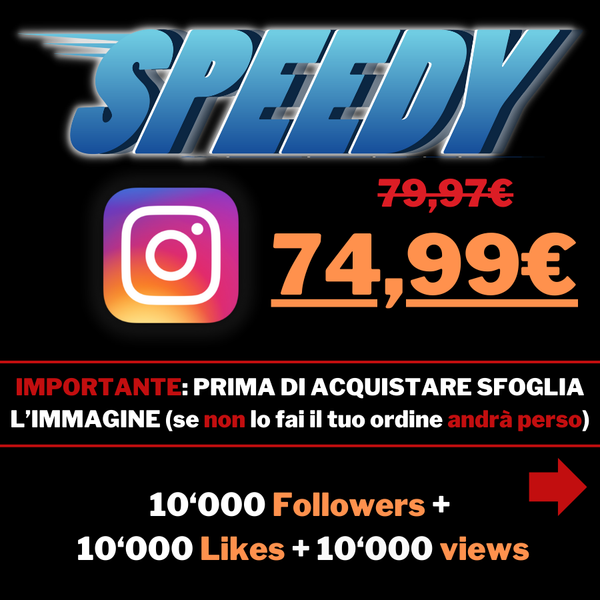 PACCHETTO SPEEDY - OFFERTA TEMPORANEA