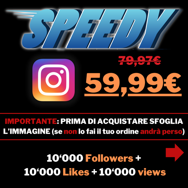 PACCHETTO SPEEDY - OFFERTA TEMPORANEA